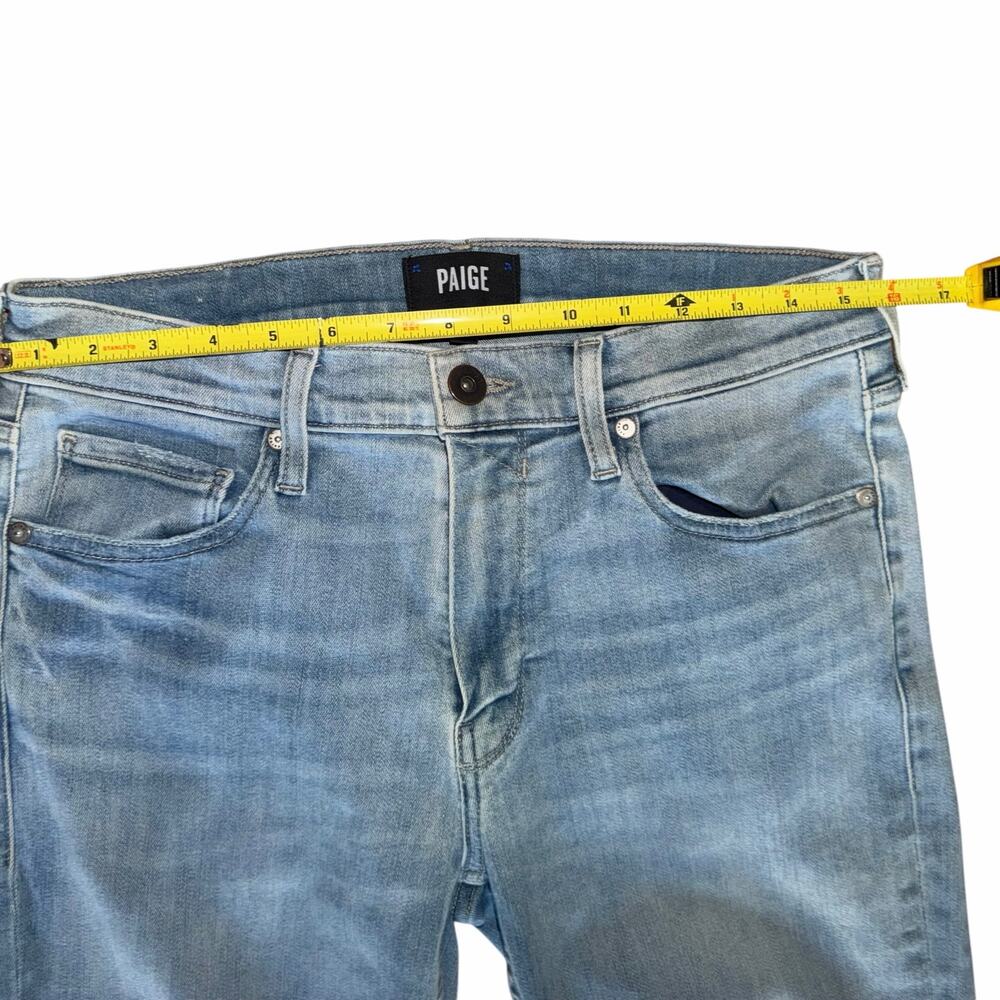 PAIGE Lennox Slim Fit Jeans Men’s 31x32 Mariano Wash Light Wash Stretch Denim - Picture 3 of 7